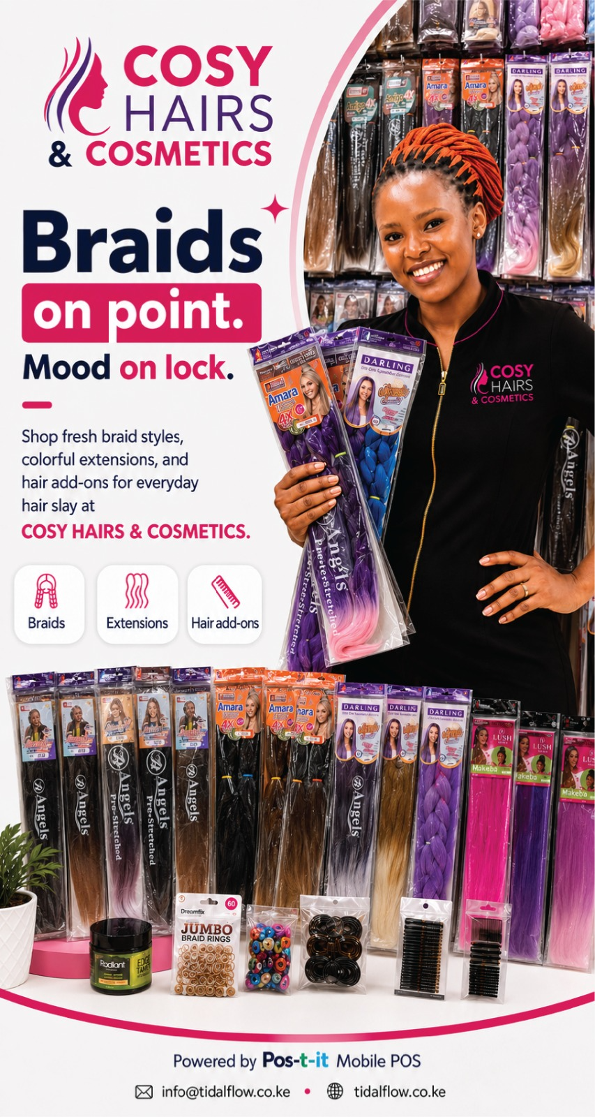 Cosy Hairs & Cosmetics braids campaign