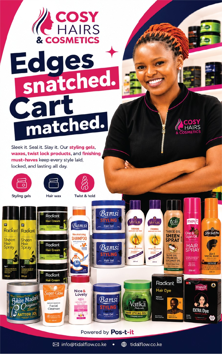 Cosy Hairs & Cosmetics product campaign